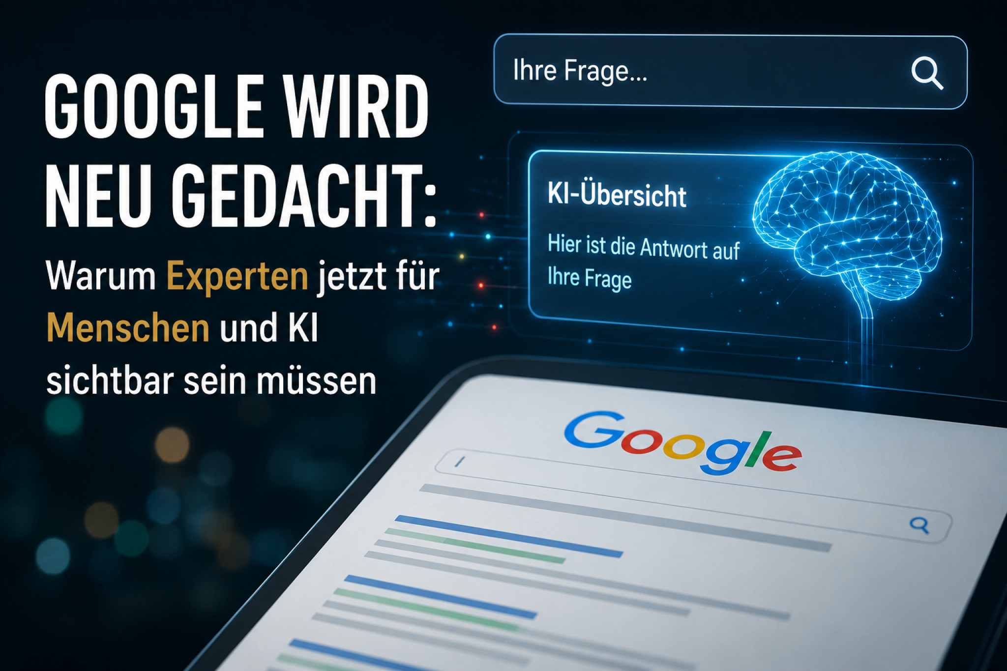 Google wird neu gedacht - warum Experten jetzt für Menschen und KI sichtbar sein müssen